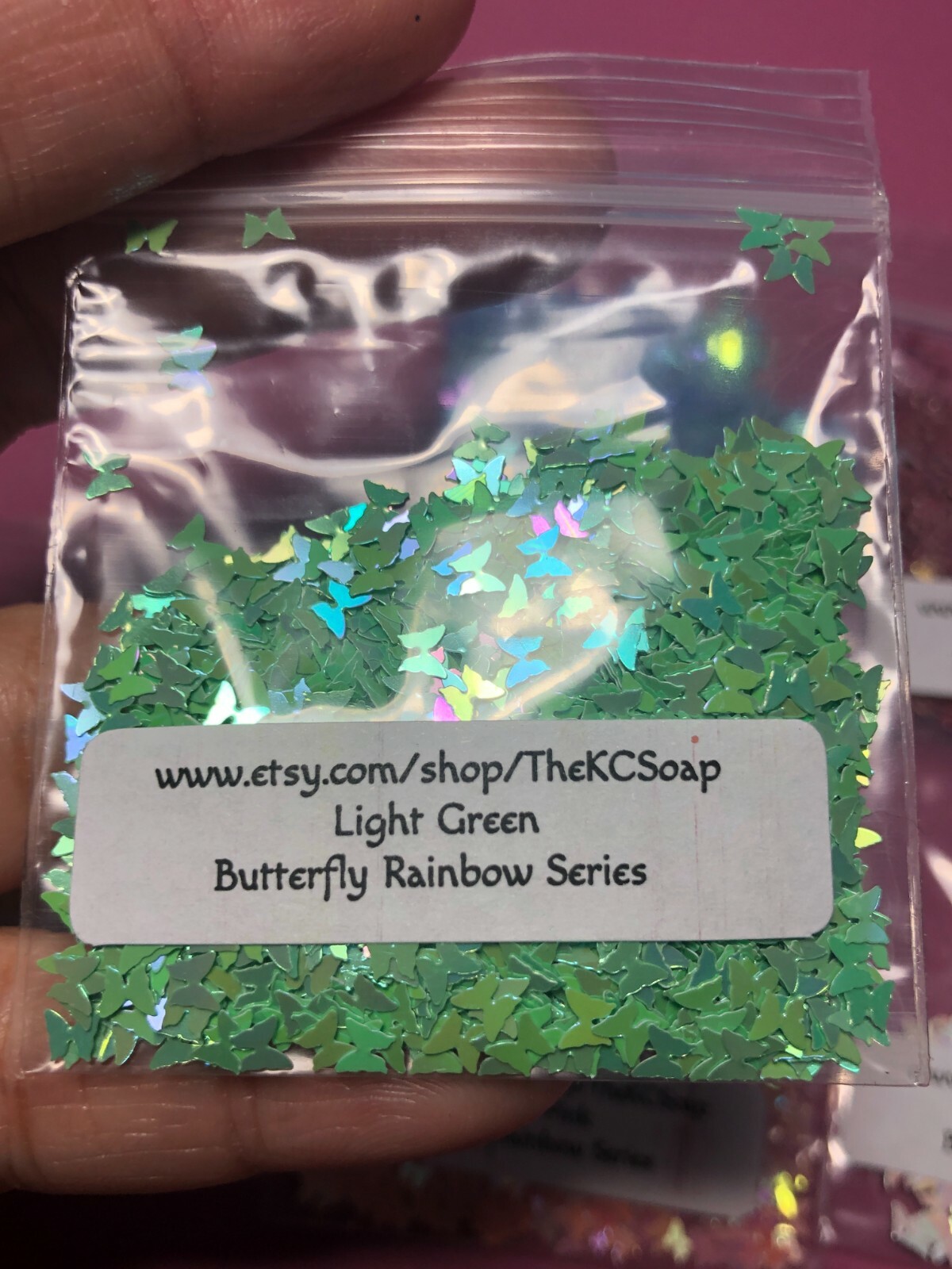 Solvent Resistant BUTTERFLY Shape Glitter Rainbow Series Nail Art Face Body USA