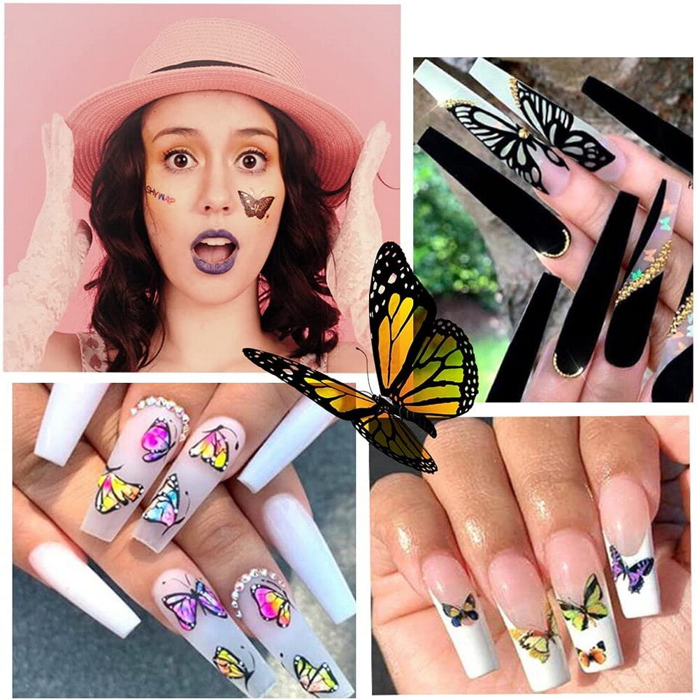 Nail Art Stickers Self-adhesive Flowers Leaves, Lines, Geometry, Unicorn L-Sheet