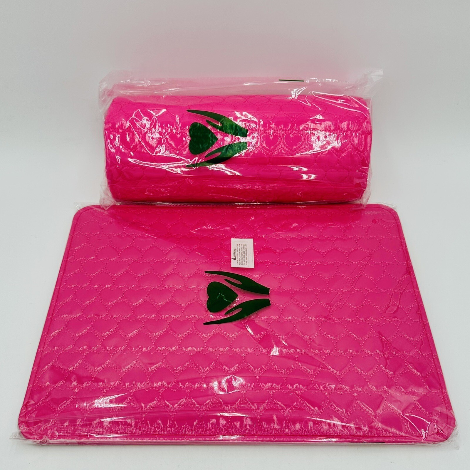 Jeeleno Rose Red (Hot Pink) Nail Arm Rest Cushion with Nail Art Table Mat – NEW