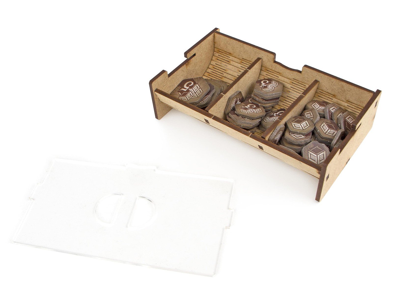 TowerRex Board Game Organizer for Arkham Horror LCG Revised, Brown