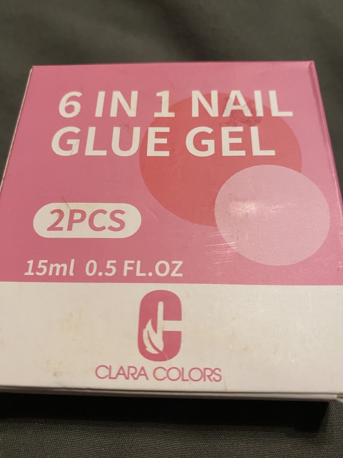 6 In 1 Nail Glue Gel 2pcs 15ml Clara Colors NWT