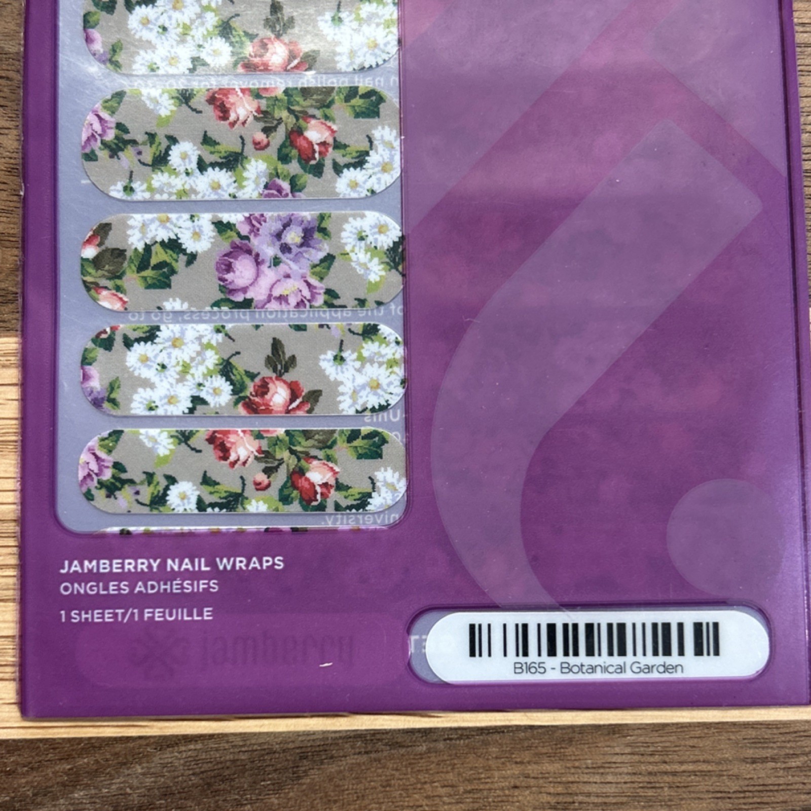 Jamberry Floral Nail Wraps Multicolor Self-Adhesive Botanical Garden Assorted