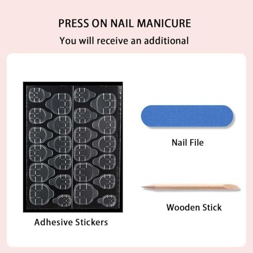 Short Almond Press on Nails – Beach Ocean Theme – Starfish Style – 10 Nails