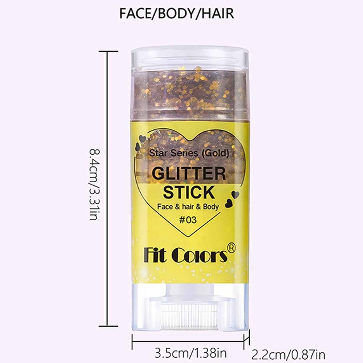 Pakivs 2Pcs Rainbow and Silvery Body Glitter Stick,Hair Face Glitter Gel Make…
