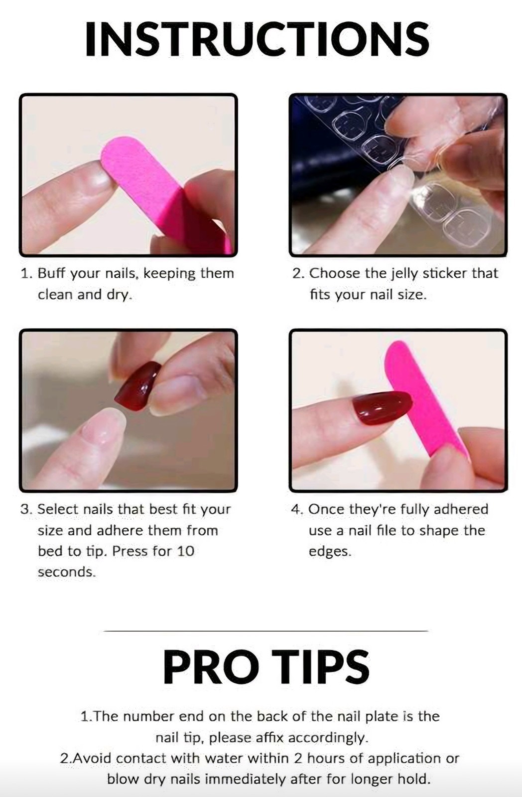 Press-On Nails Cherry Blossom Black Pink Ombre Medium/Long Coffin Matte Finish