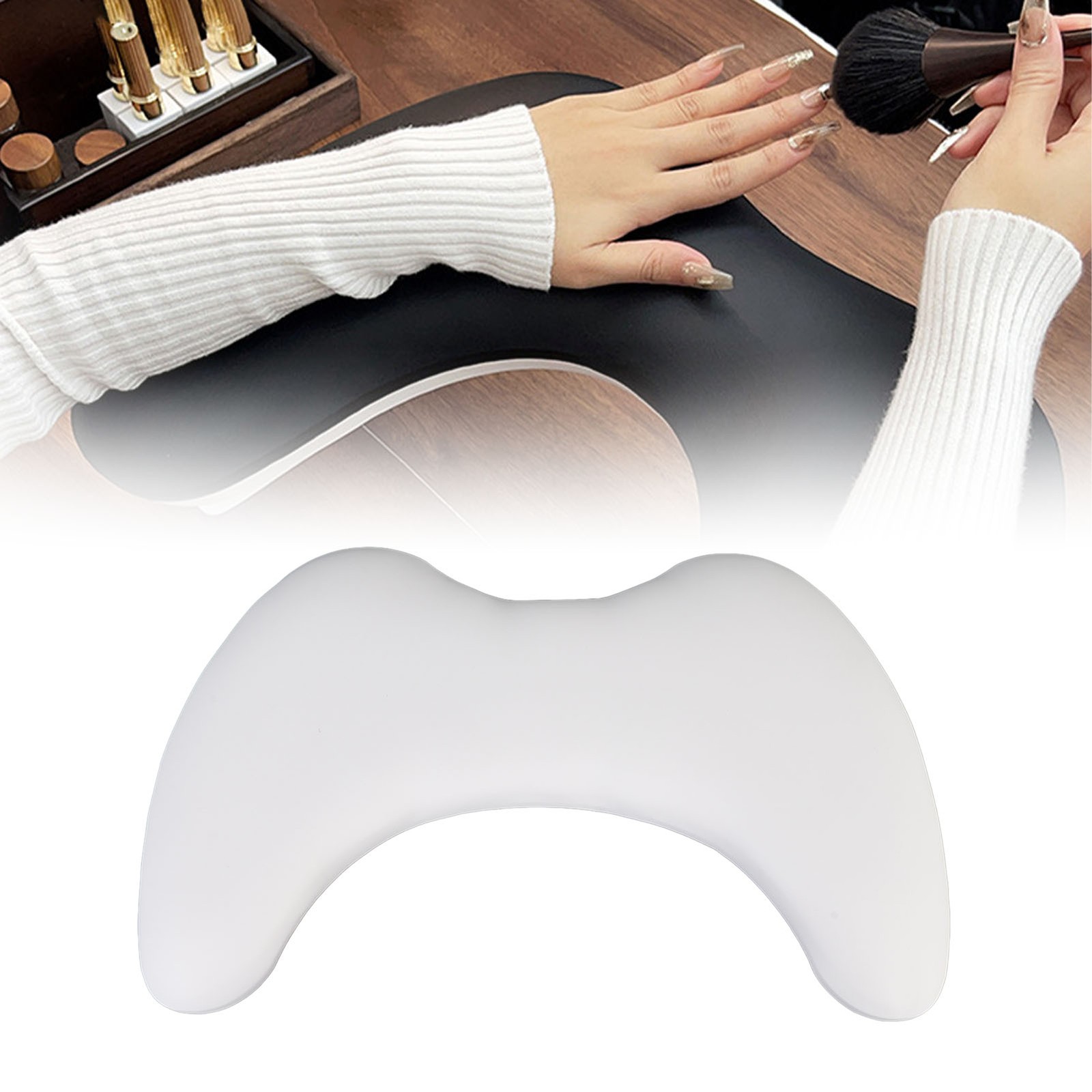 U Shape Manicure Hand Pillow Elegant Arm Rest For Nails Tech PU Leather For AP9