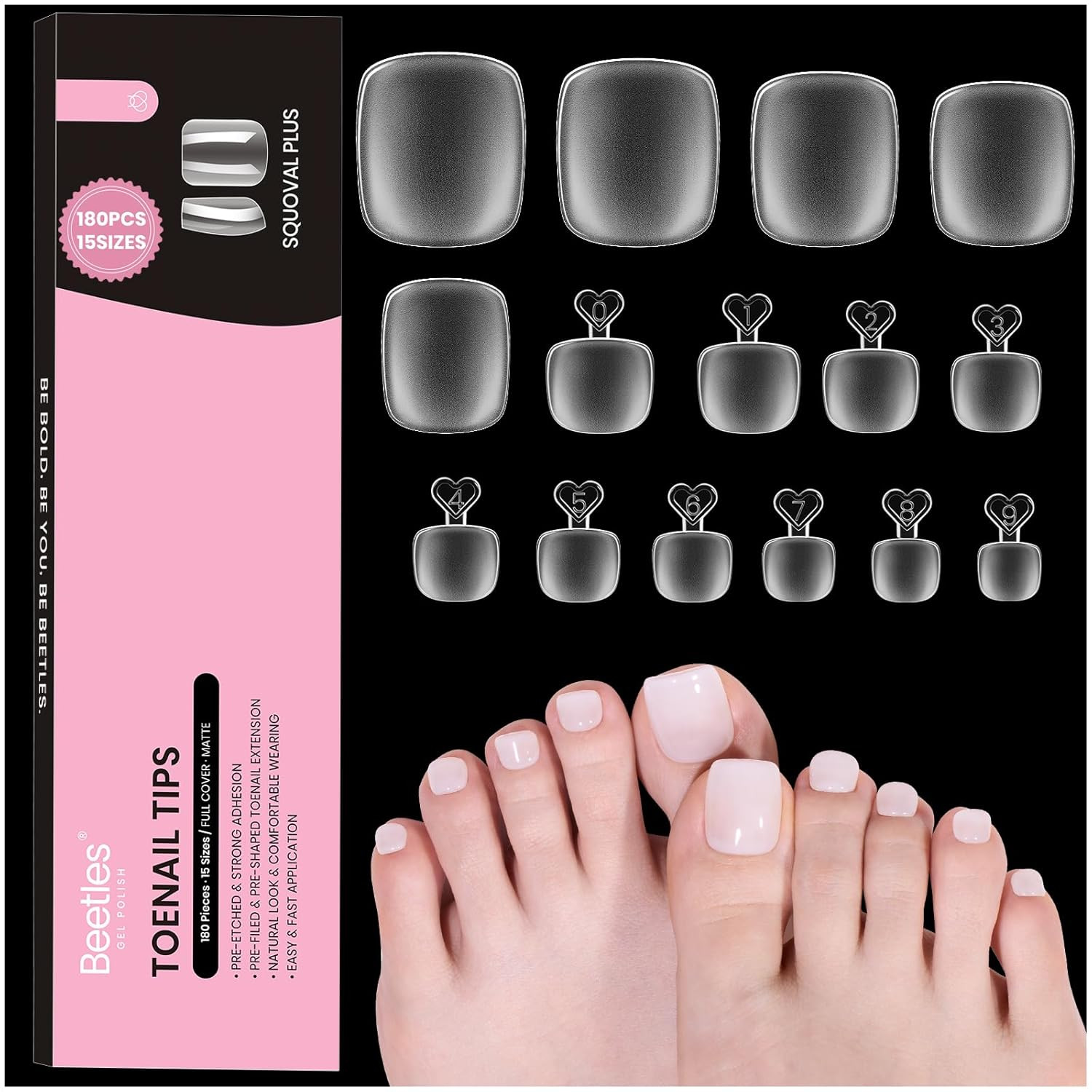 Beetles 20G Solid Nail Glue Gel – No Wipe, Hands-Free Soft Nail Tips Glue for Fa
