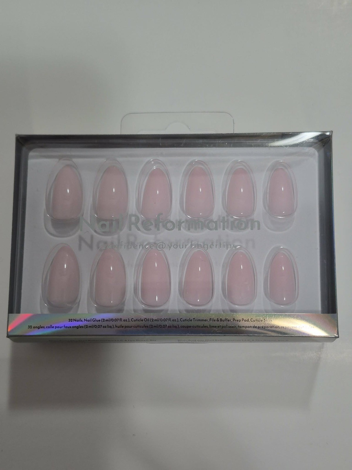 Nail Reformation Pink Short Almond Nails 32 Nails New in Box