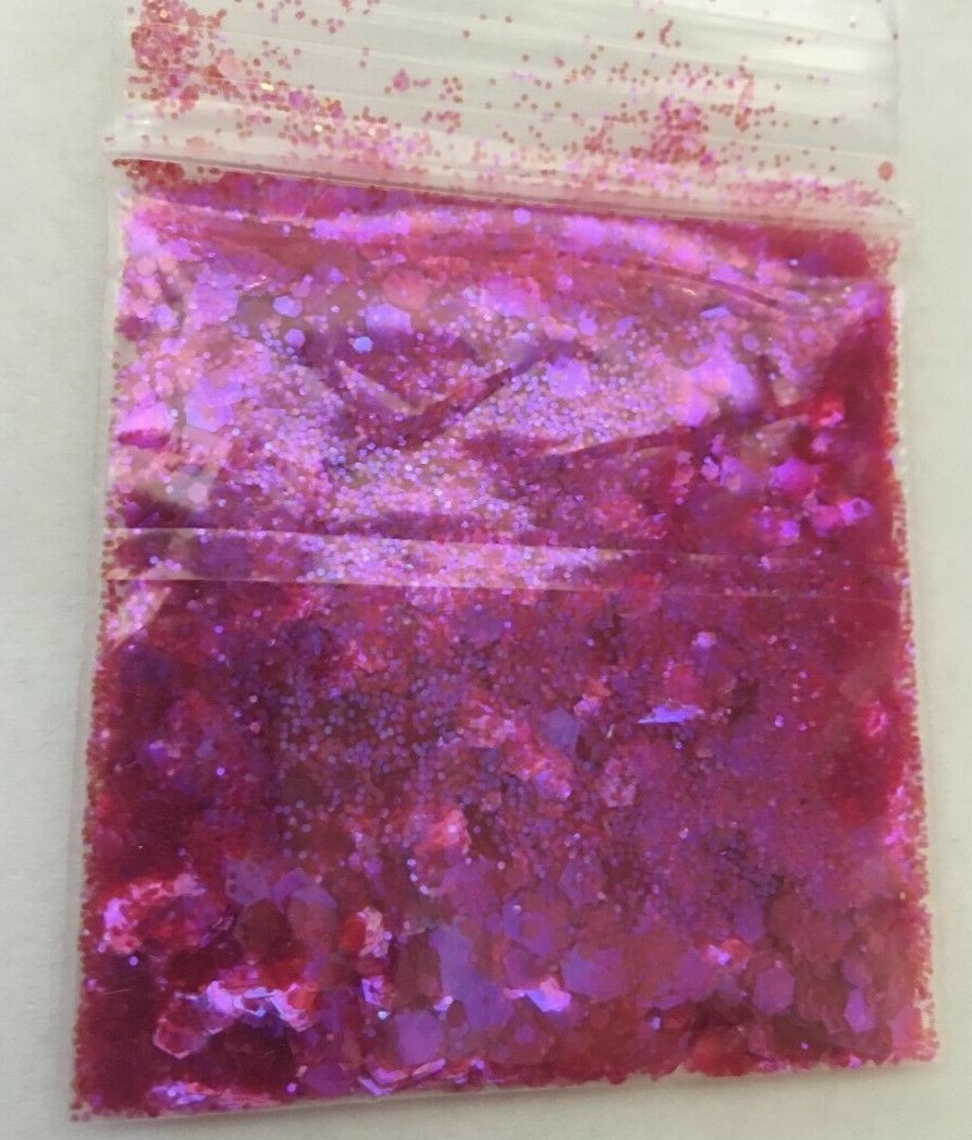 Super Sparkling Glitter Hexagon Mix-Royal Light Pink Purple-Nail Art Craft-US