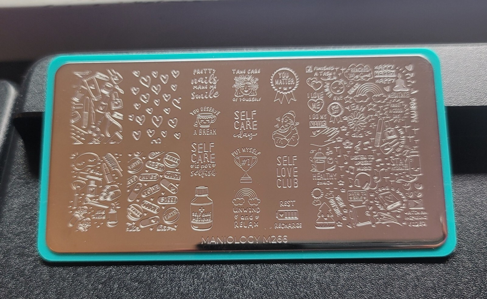 💞🧠🏥Maniology Self Love M266 Nail Stamping Plate