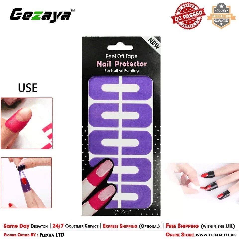 Nail Protector Peel Off Fingers Tape for Polish Skin Care Guard U-Shaped Sticker