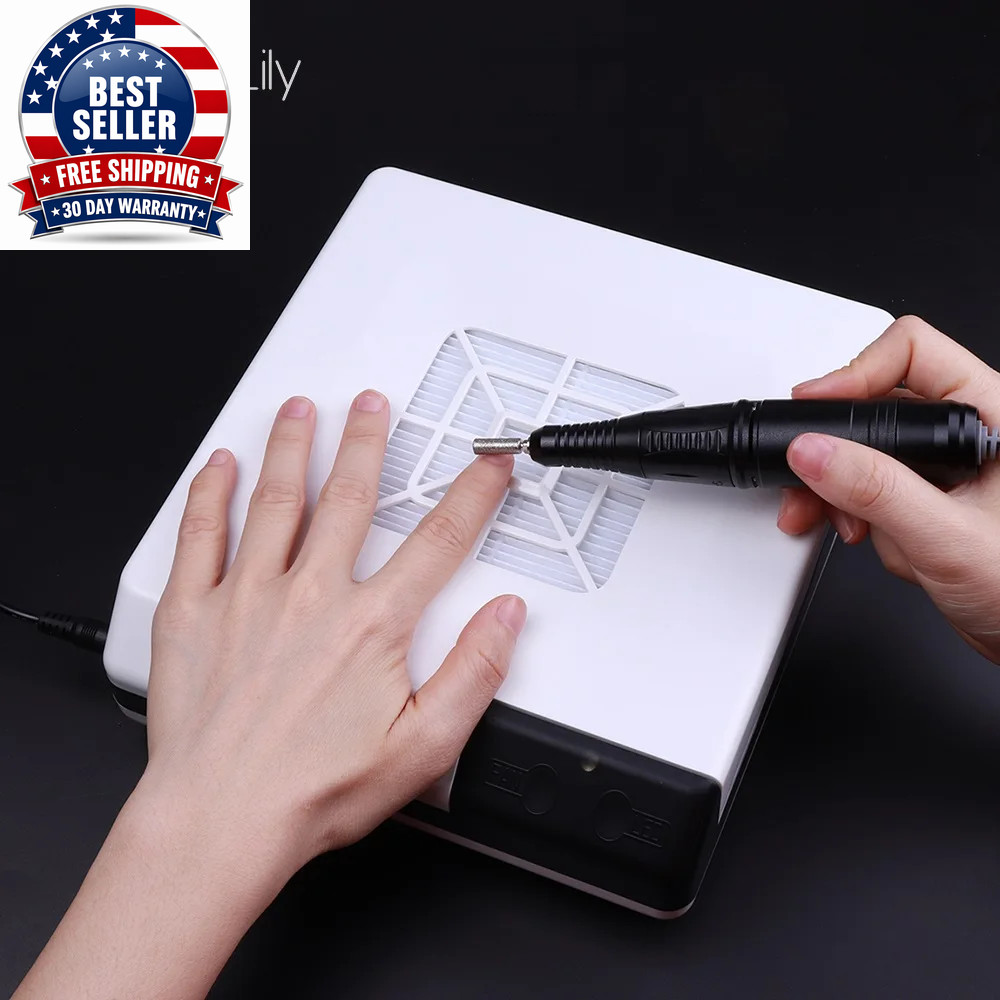 60W Double Use Nail Dust Collector Retractable Elbow Design Nail Dust Extractor