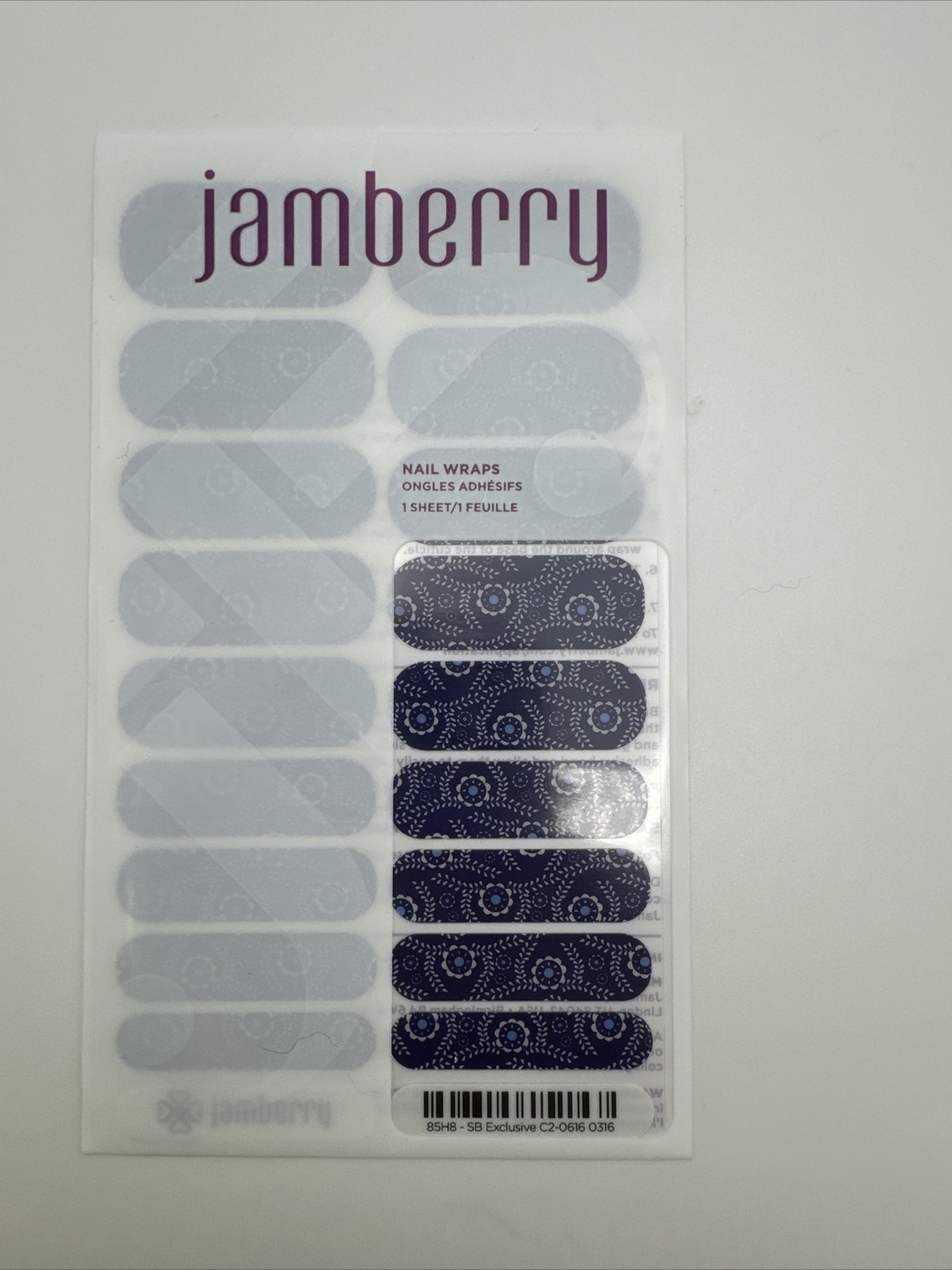 Jamberry Nail Wraps Style Box Exclusive C2 Full sheet (floral/flowers/rare)