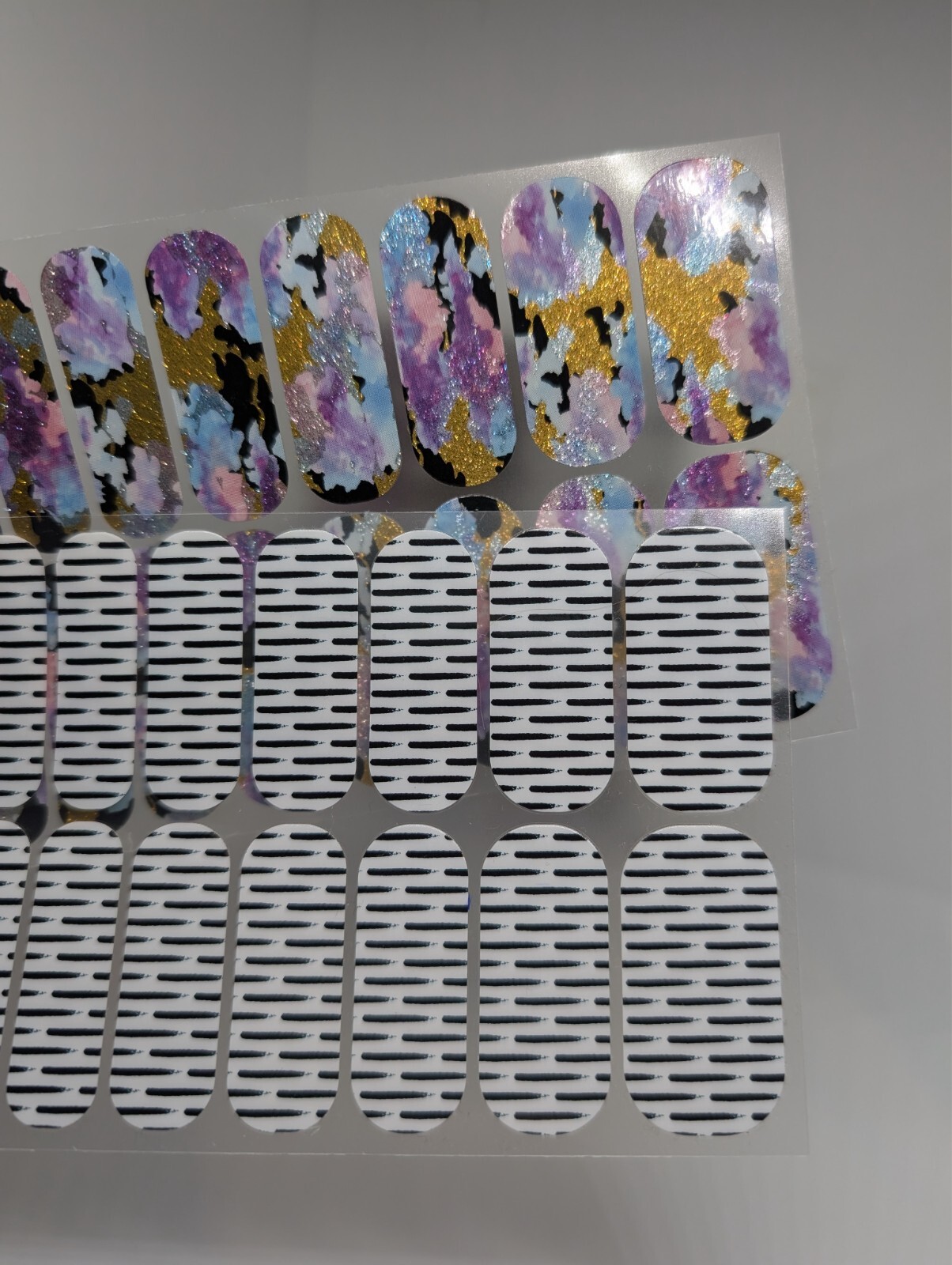 Jamberry Nail Wraps Full Sheets – Pink Gold Black White Pattern Lot of 5