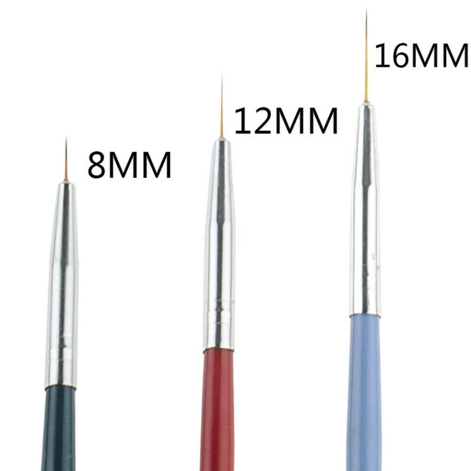 3Pcs/Set DIY Nail Pen UV Nail Gel Brush Drawing Pen Nail Art Tools Nail Painting