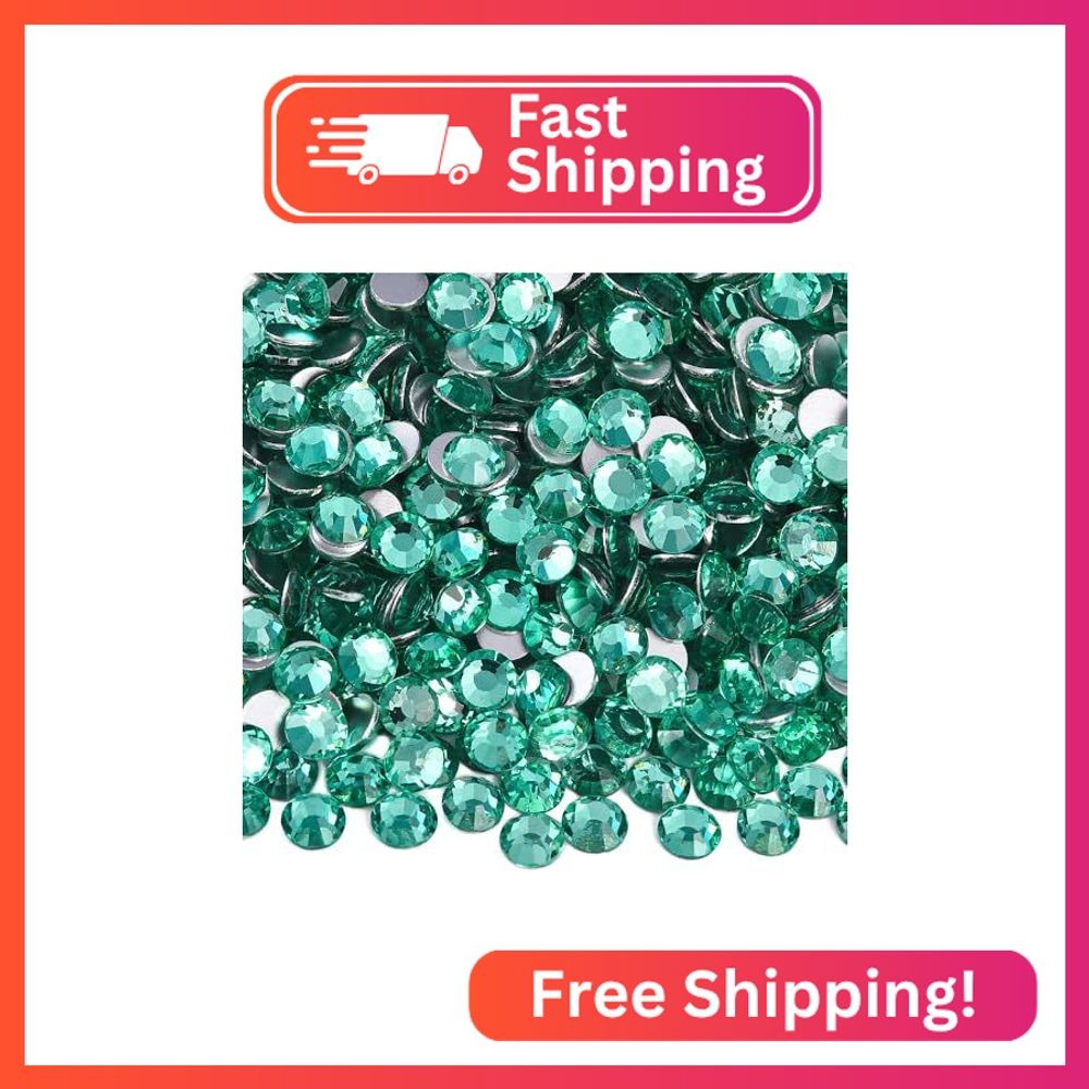 Blinginbox 1440Pieces SS6/1.9-2mm Flat Back Crystal Rhinestones Round Gems for N