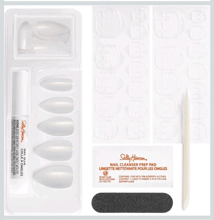 Sally Hansen SALON EFFECTS PERFECT MANICURE 24 ct ALMOND / ONLY HAVE ICE FOR YOU