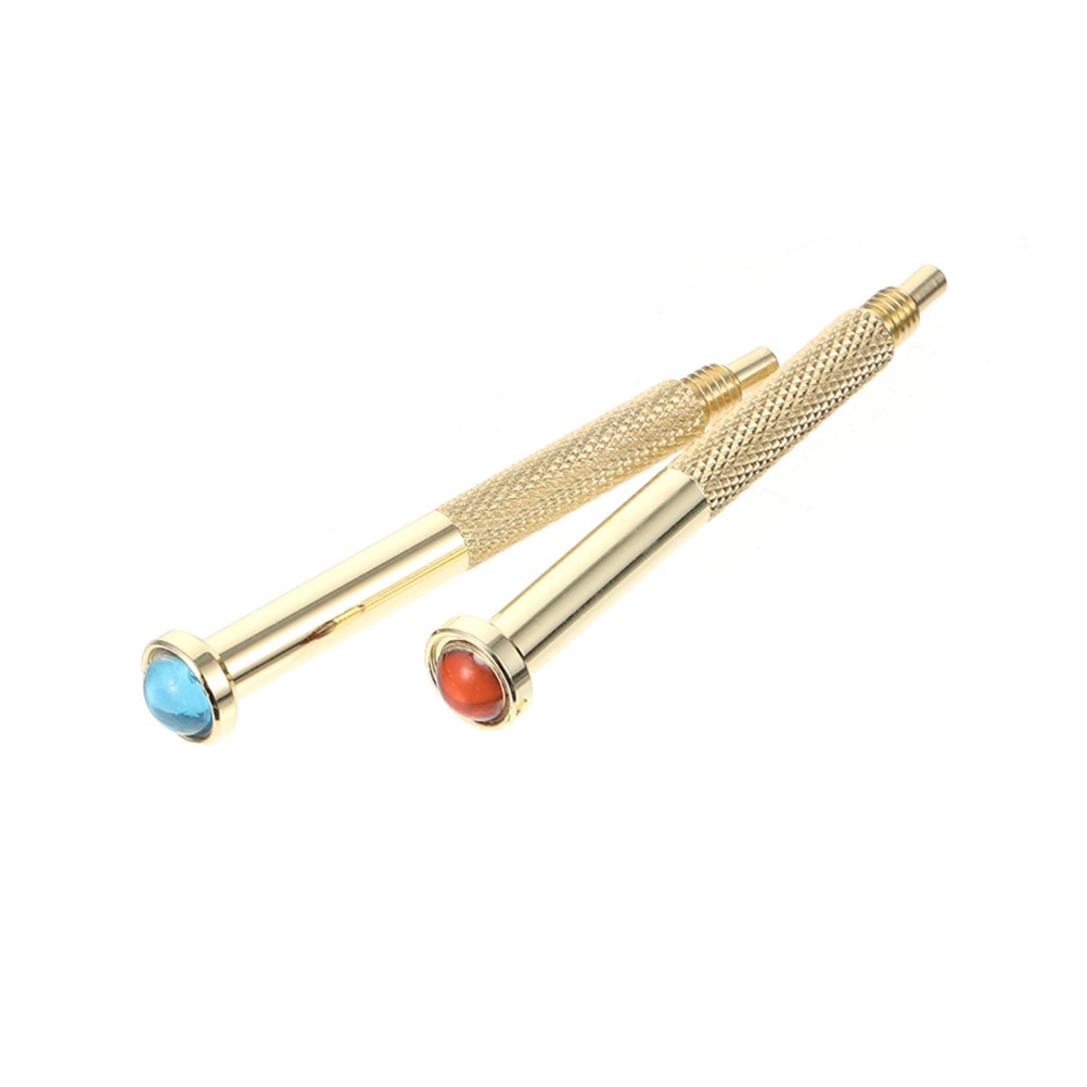 2Pcs Nail Art Piercing Tools Metal Nail Hand Drills Golden Color