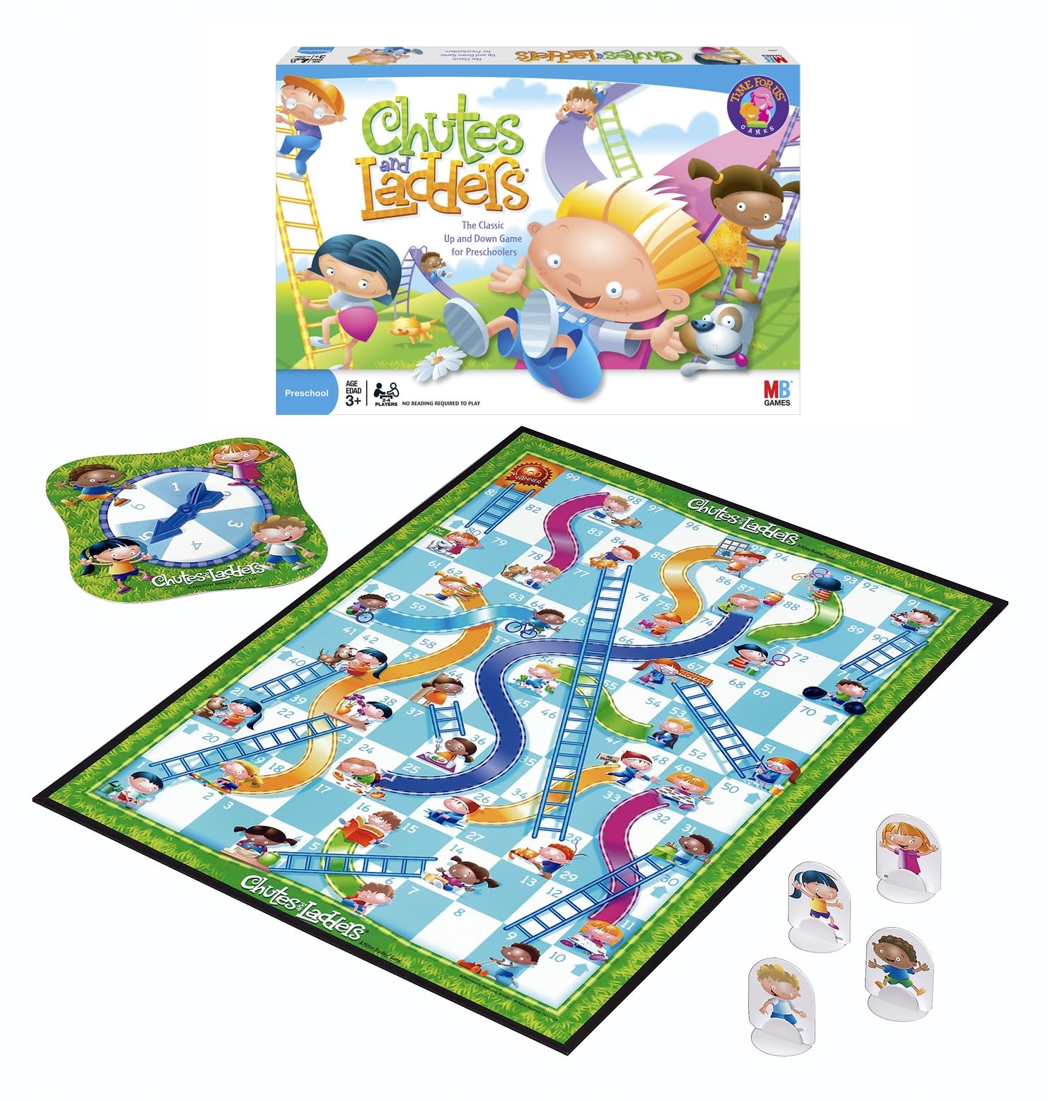 Hasbro Gaming Chutes and Ladders Board Game, 1.46 x 15.75 x 10.51, Multicolor