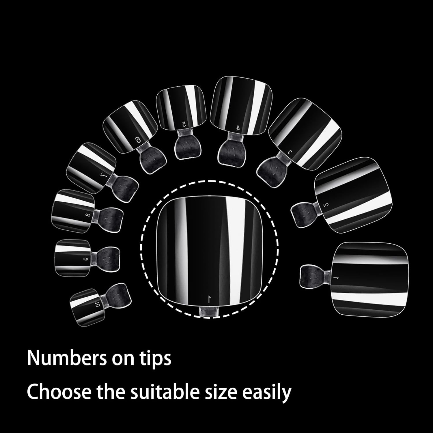 Toe Nail Tips Full Cover Clear Soft Gel Tips for Acrylic Nails Extension 550PCS