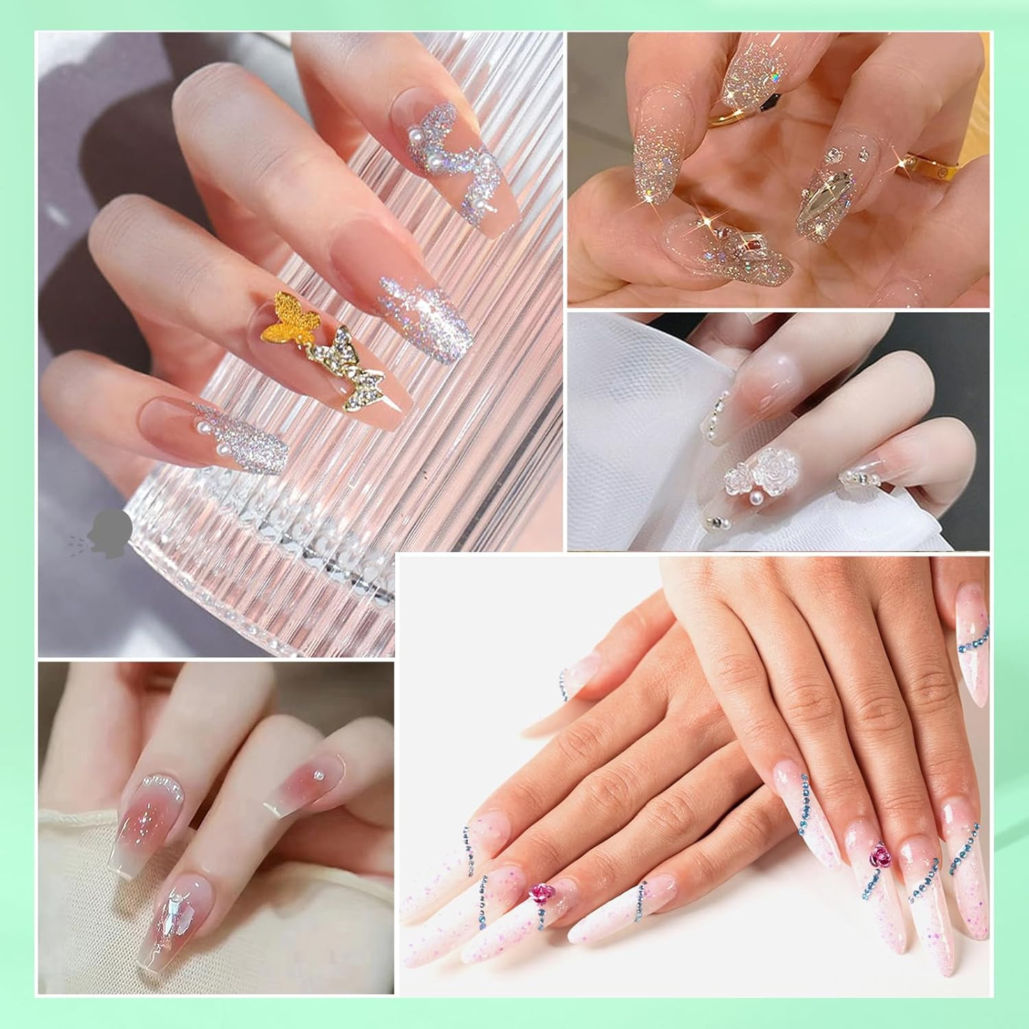 Acrylic Nail Kit Acrylic Powder and Liquid Set with Kolinsky Nail Brush, Lamp (N