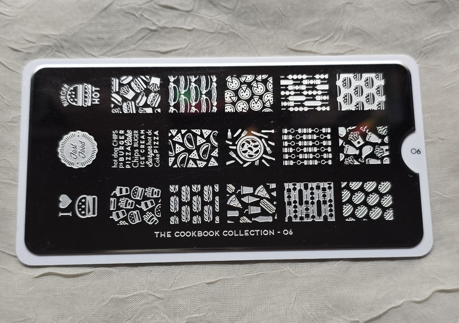 MoYou-London Cookbook Collection 06 Nail Stamping Plate Fast Food Hamburger
