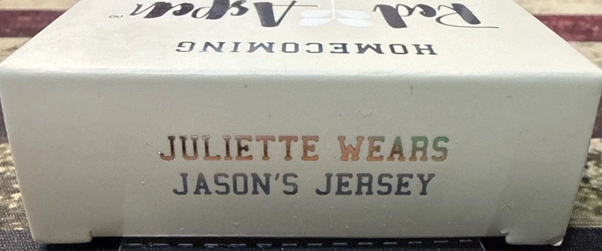Press On Nails Football Short Square Juliette Wears Jason’s Jersey Red Aspen