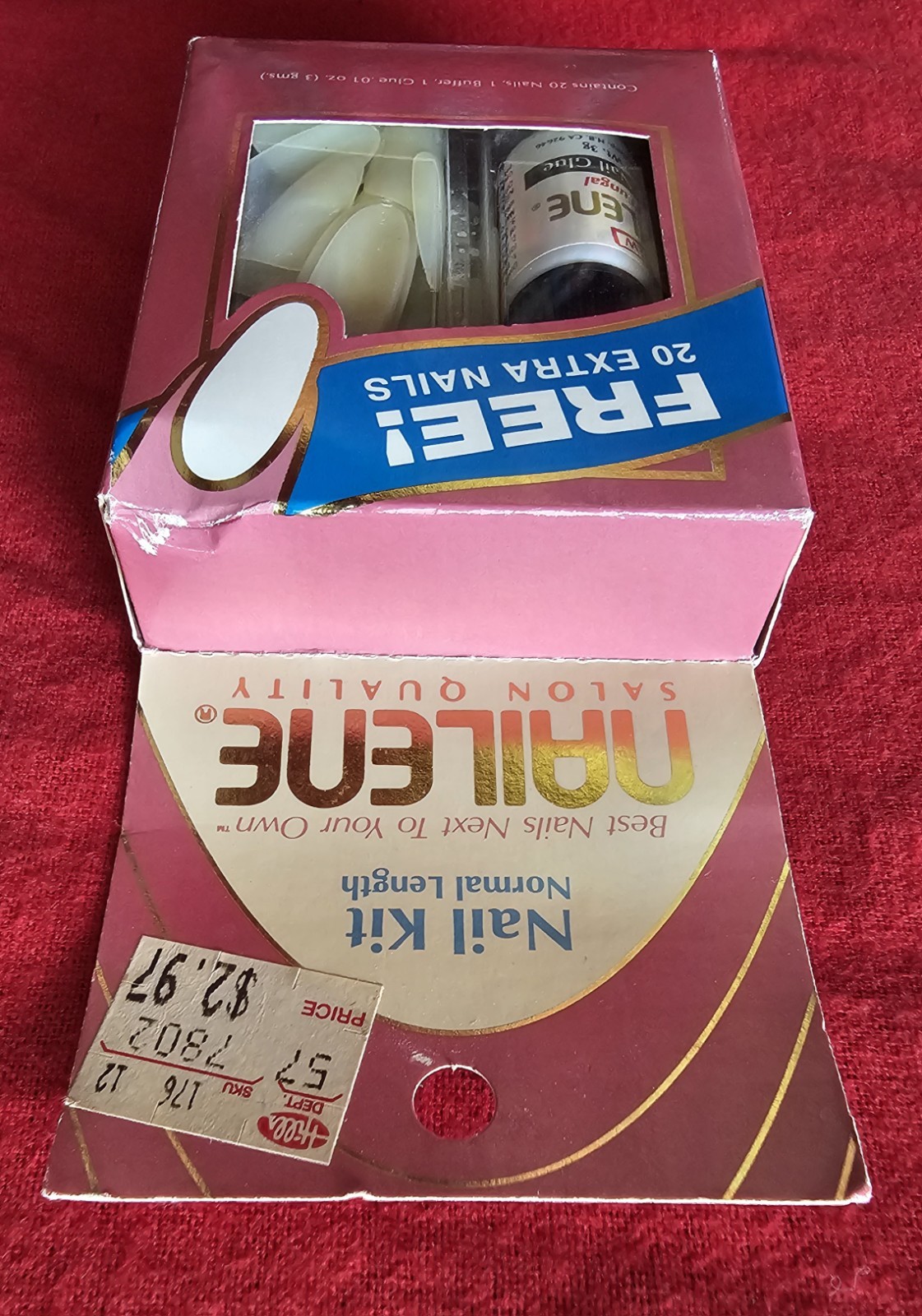 Vintage Nailene Sculptuready Active Oval Strong Thick Press On Nail Kit NOS