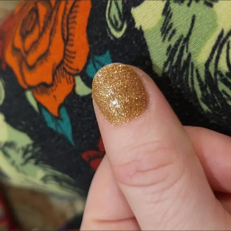 New – Full Cover Nail Art Stickers, Sparkly Nail Strips Sticker – Rose (US )
