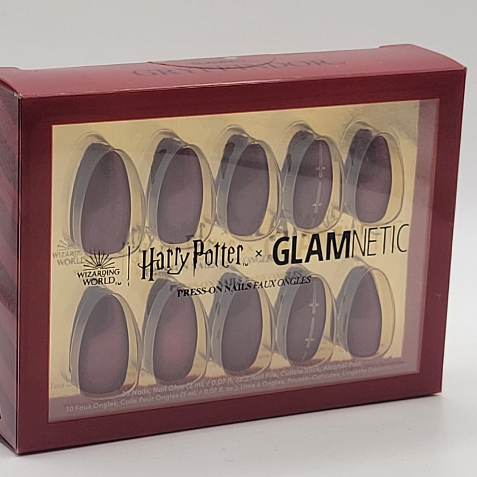 Harry Potter x Glamnetic GRYFFINDOR 30 Press On Nails kit | Short Almond