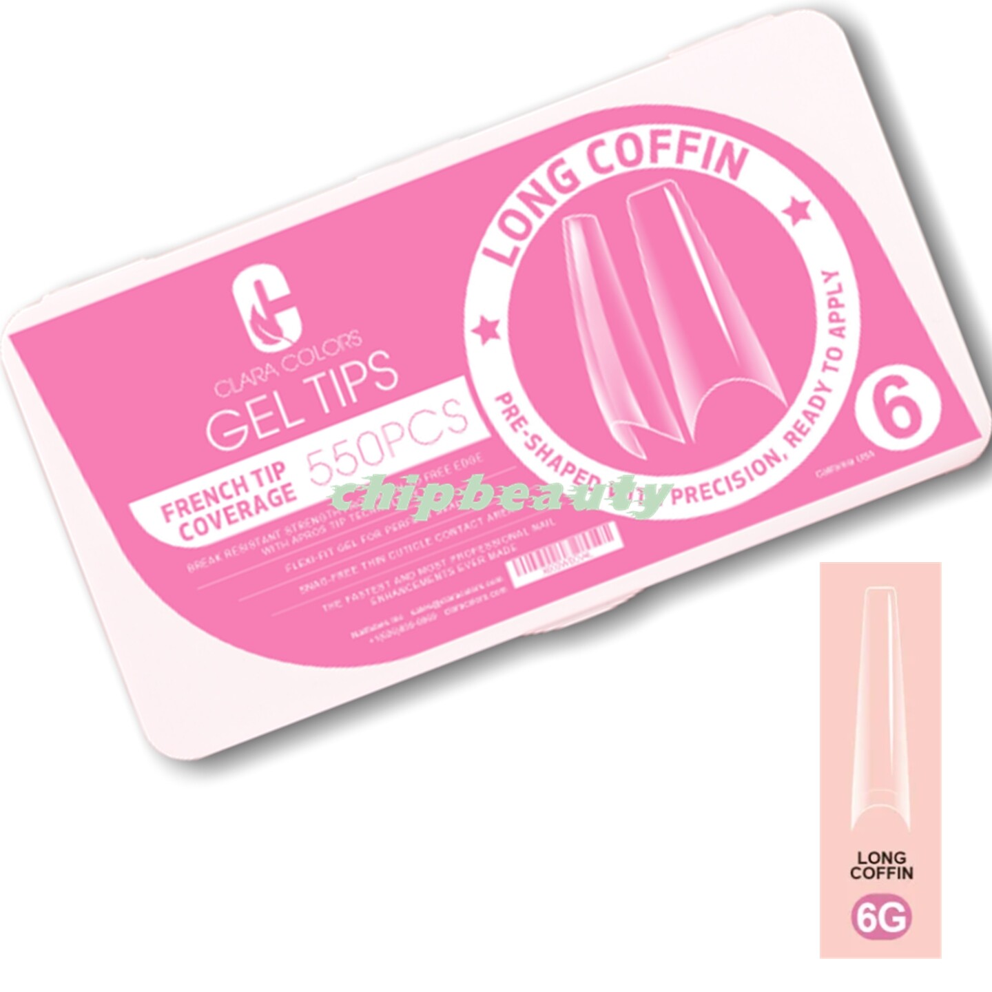 Soft Gel Tips Pre-Shaped French Or Full Tip Coverage Box 550 Pcs Choose Style