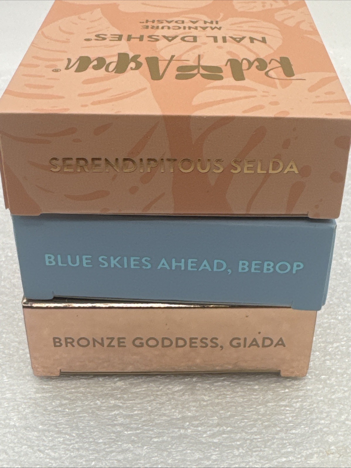 Lot Of 3 Red Aspen Nail Dashes French Manicure Blue Skies, Serendipitous, Bronze