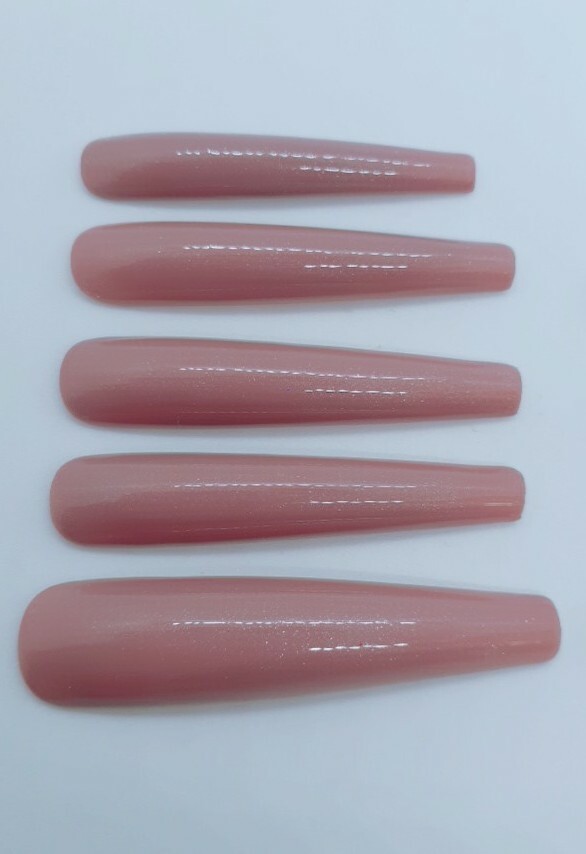 XXXL (3xl) Super Long Extendo Nude Brown Natural Nails-Clearance