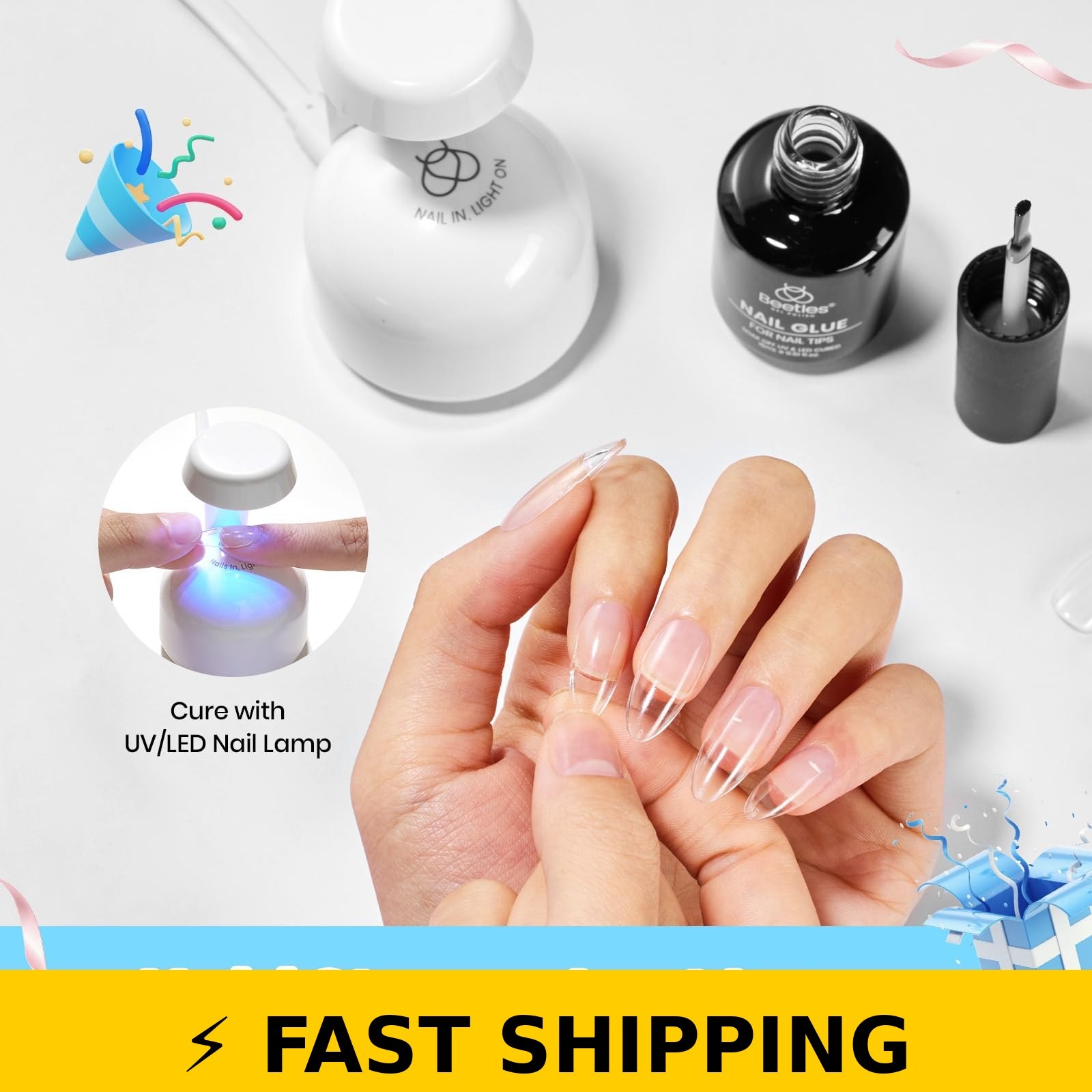 Beetles 9 in 1 Nail Glue Gel for Acrylic Tips – 15ml