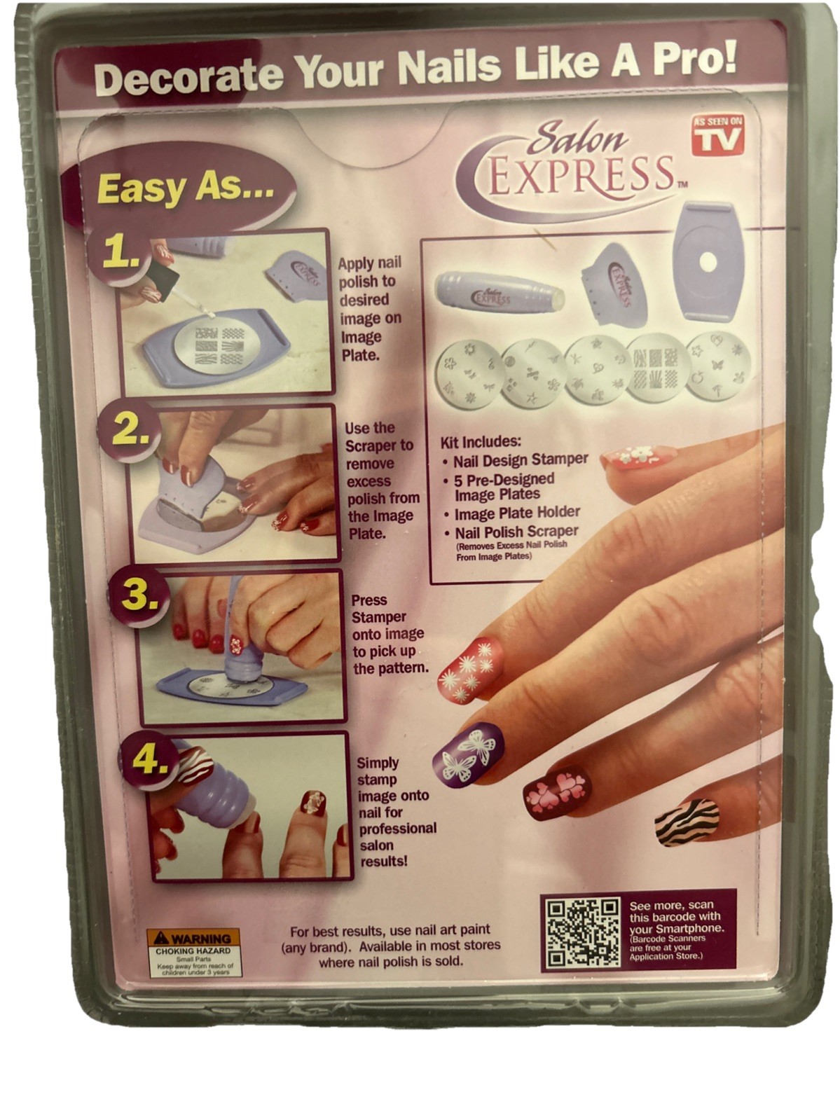 Salon Express Nail Art Stamping Kit Brand New