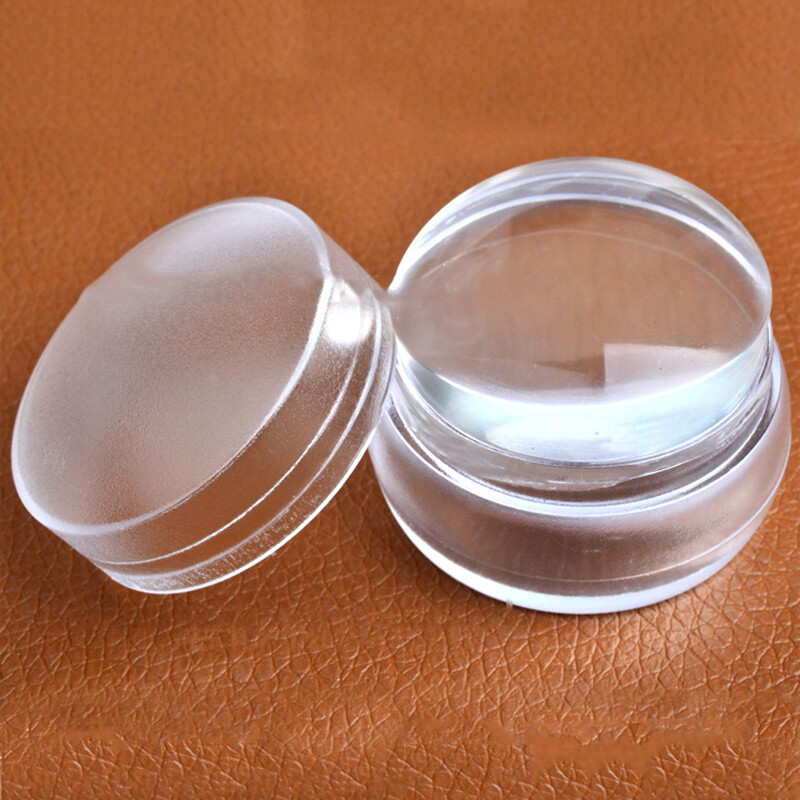 Silicone Nail Stamper French Manicure Stamping Jelly Nails Art + Scraper Stamps*