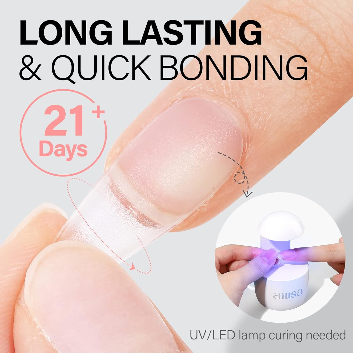 2PCS Gel Nail Glue for Acrylic Nails, 4 in 1 Strong Nail Gel Glues | Glue for Fa