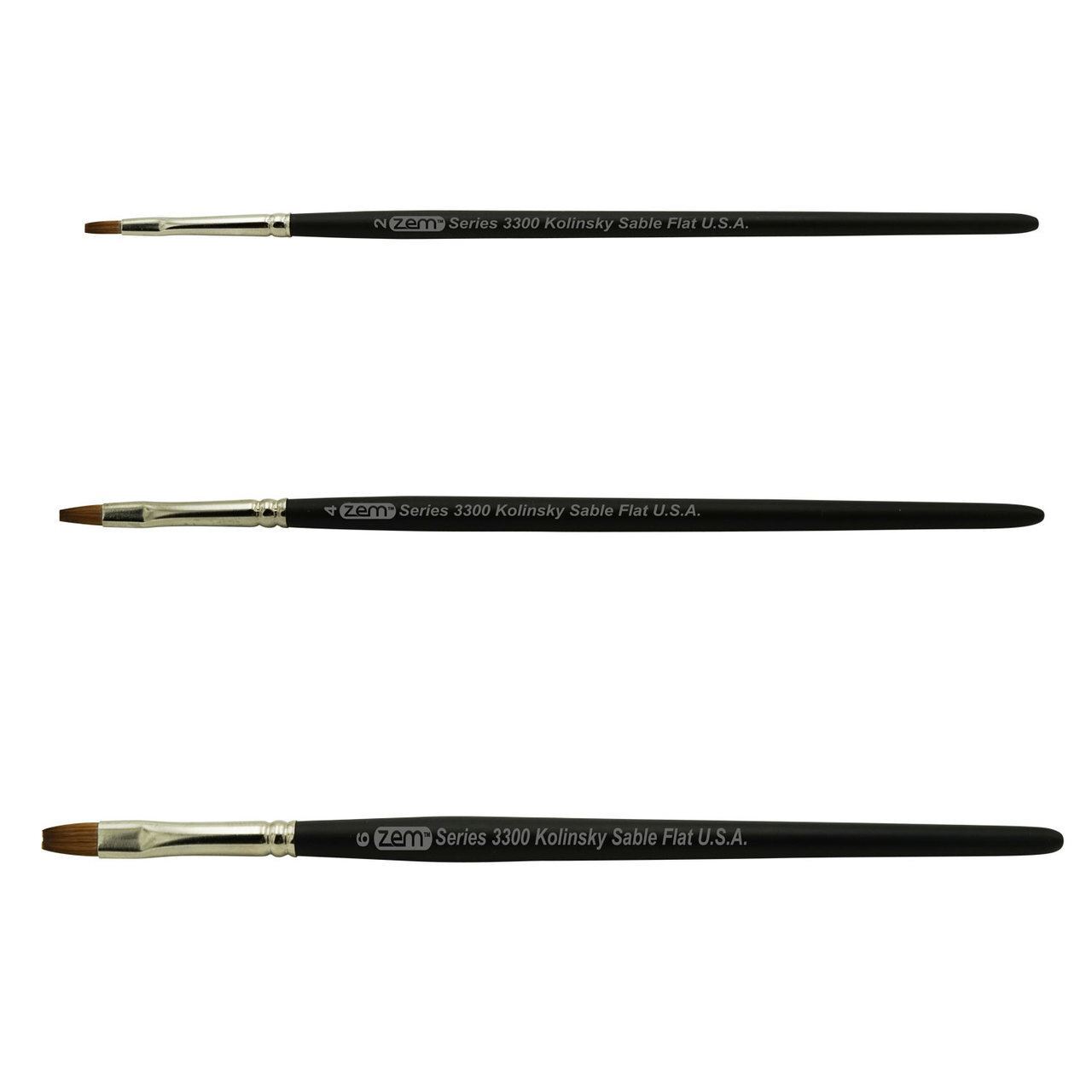 AS-86 Kolinsky Pure Sable Shader Brush Set 3 pcs