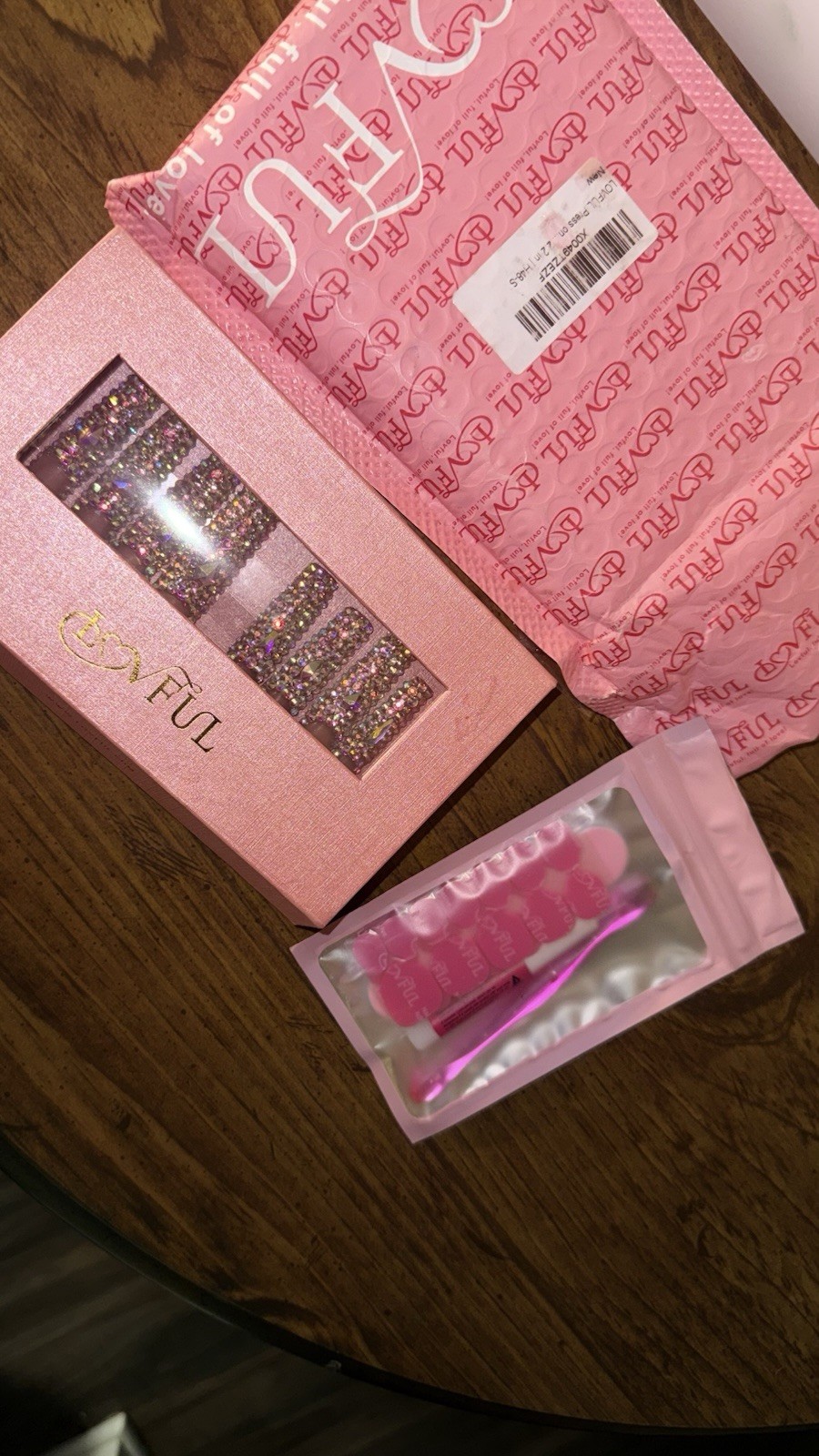 Lovful H27 Long Square Acrylic Press On Nails Size Med