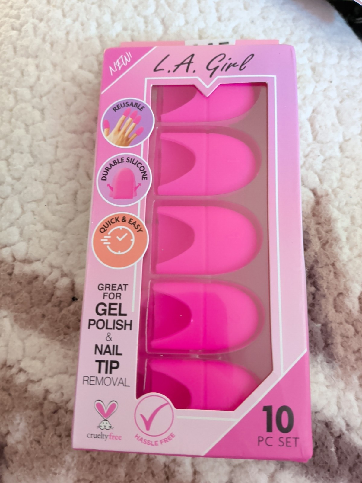L.A. Girl Soak off Silicone Nail caps Gel Nail Remove Nail Polish Color Removal