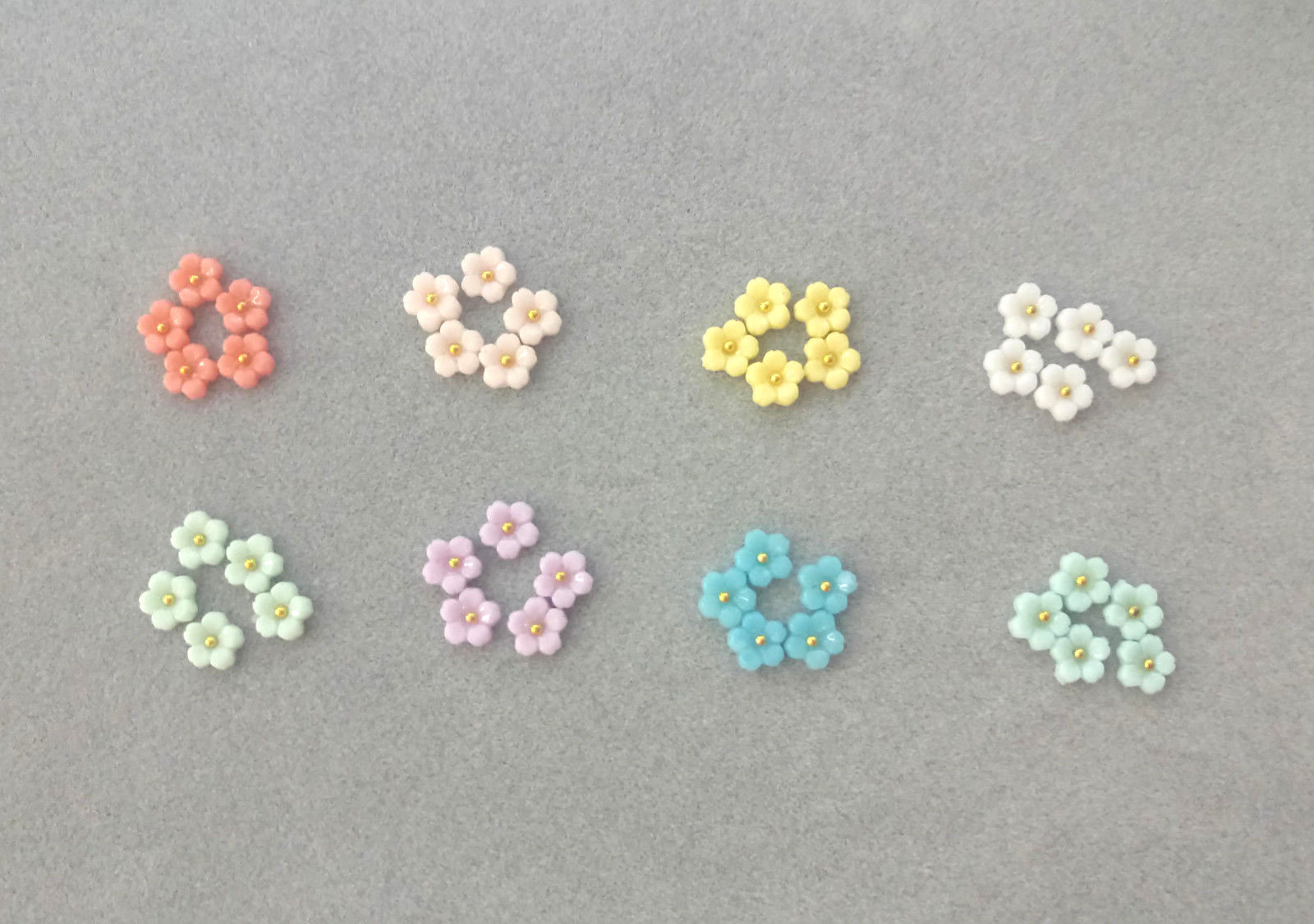 10/20pcs New 3D Nail Art Resin Cherry Blossom Colorful Flower DIY Charms Decor