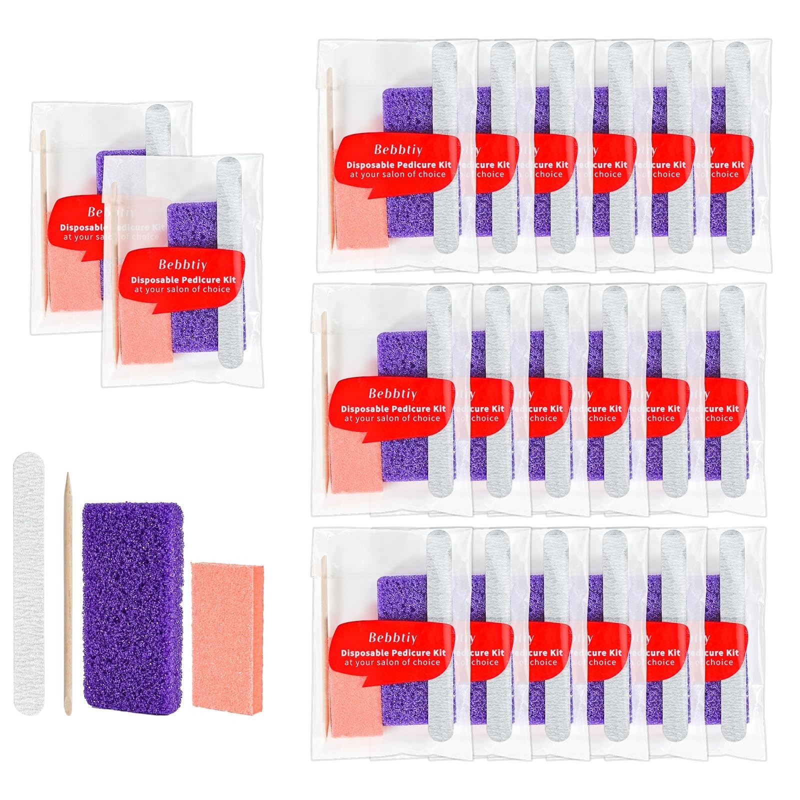 Disposable Pedicure Kit Sets, 4 in 1 Nail Salon Manicure Pedicure Kit Profess…