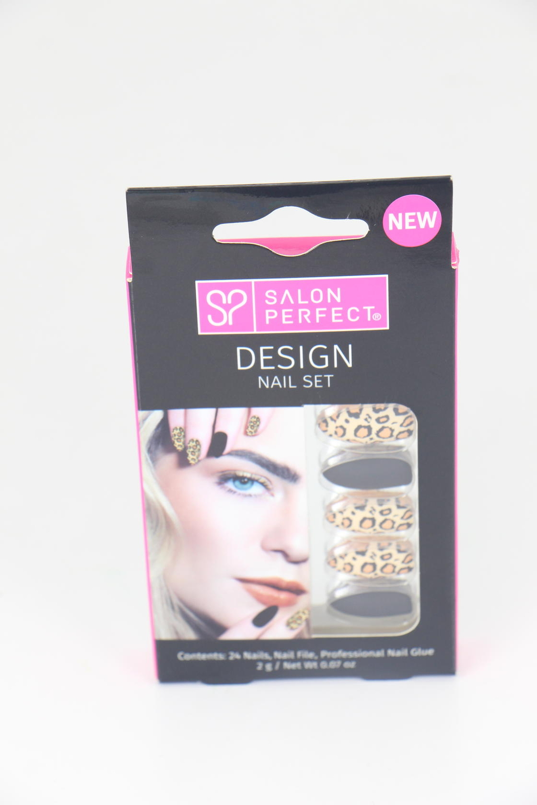 Salon Perfect Artificial Nail – Black & Leopard U30B
