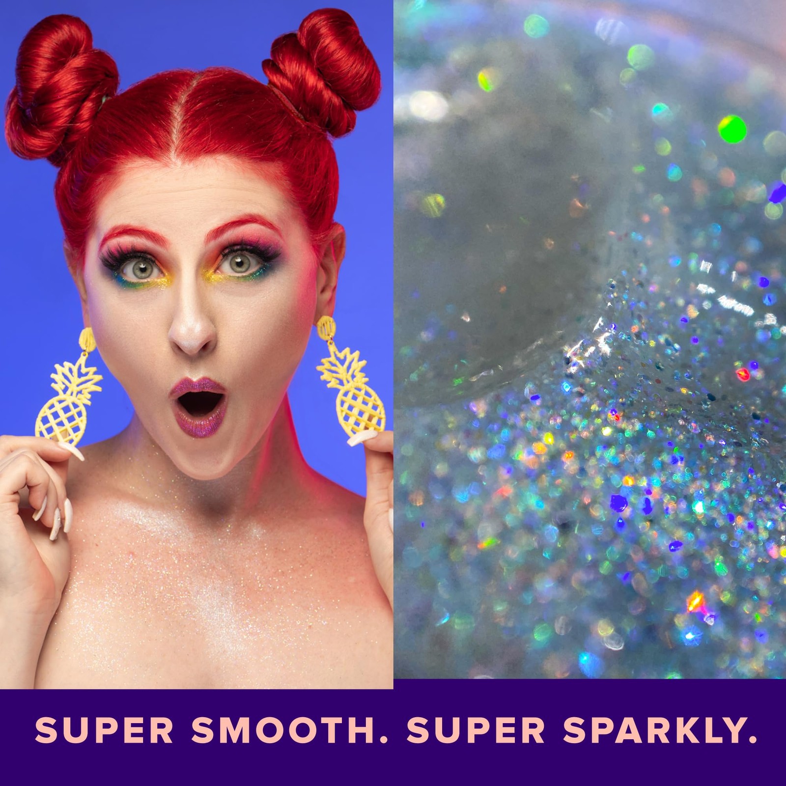 Holographic Face Glitter & Body Glitter Gel | Holiday Glitter Makeup: Stockin…