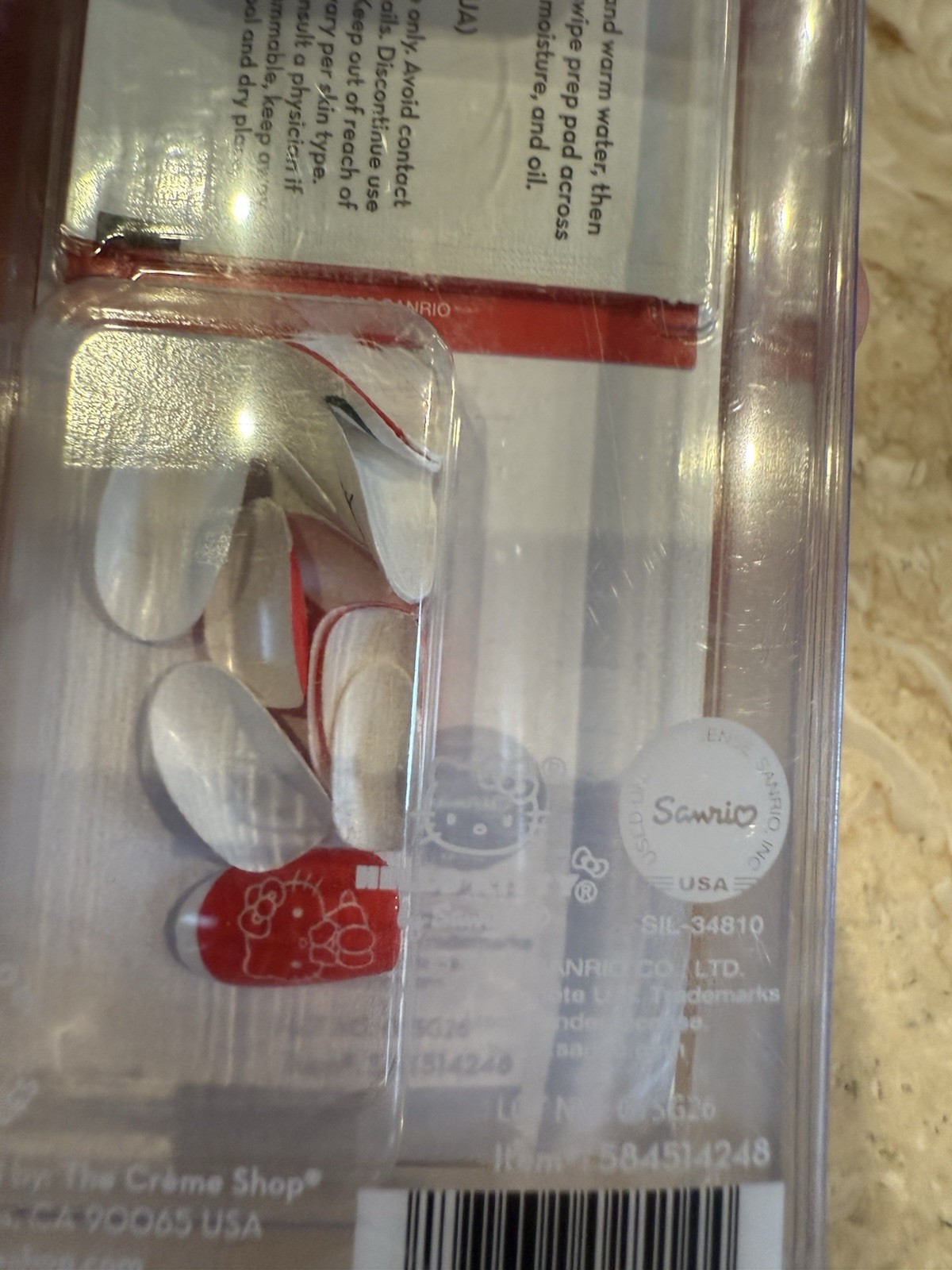 Hello Kitty Press On Nails 24 Nail Set New In Box