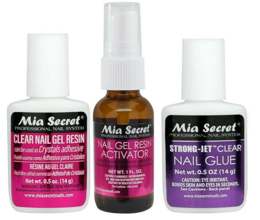 Mia Secret Nail Gel Resin, Glue &/Or Activator @.5oz ea Dipping Powder