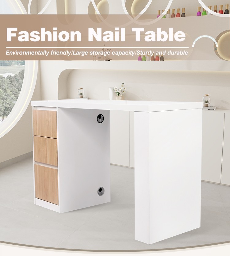 Single manicure table White manicure table Modern nail salon furniture