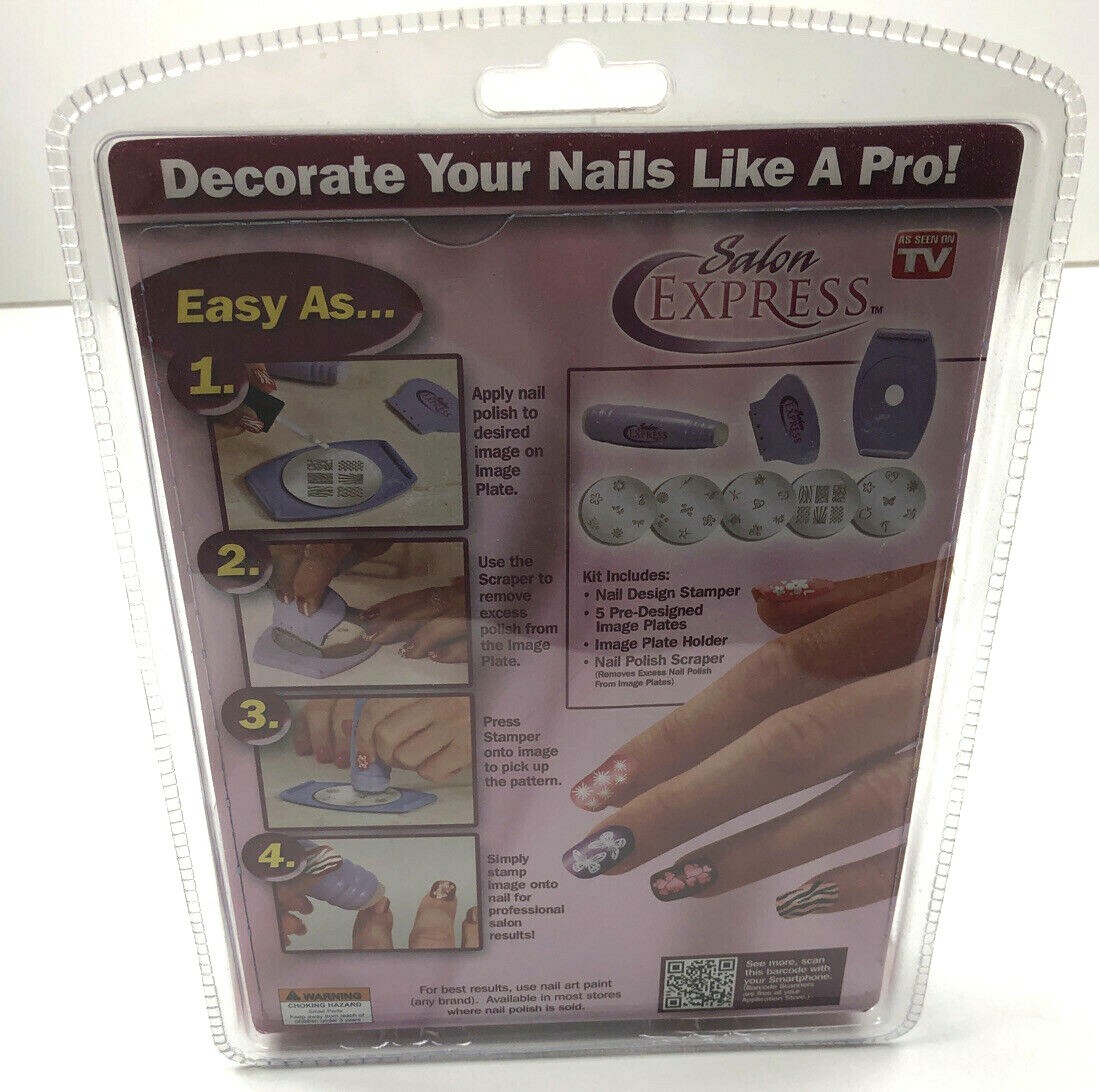 New! Salon Express Nail Art Stamping Kit – Decorate Your Nails Like A Pro!