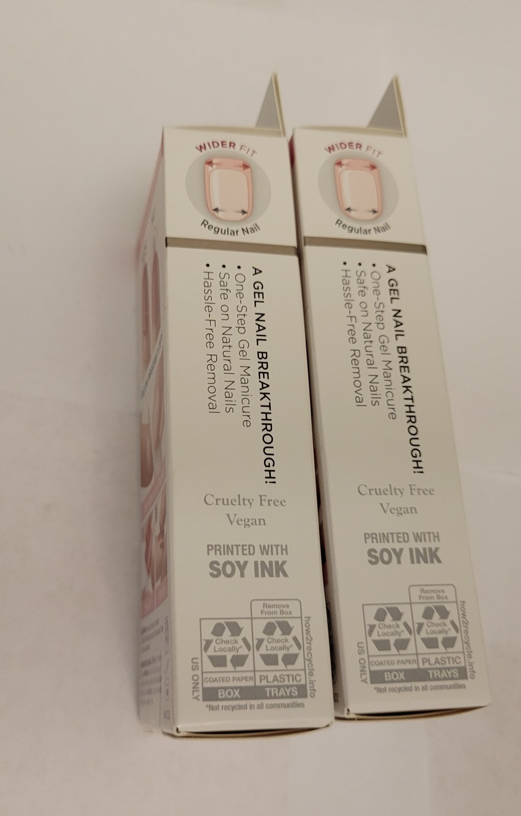 Kiss imPRESS Short Length Pink Nails Just a Dream WIDER Fit x 2 Packs
