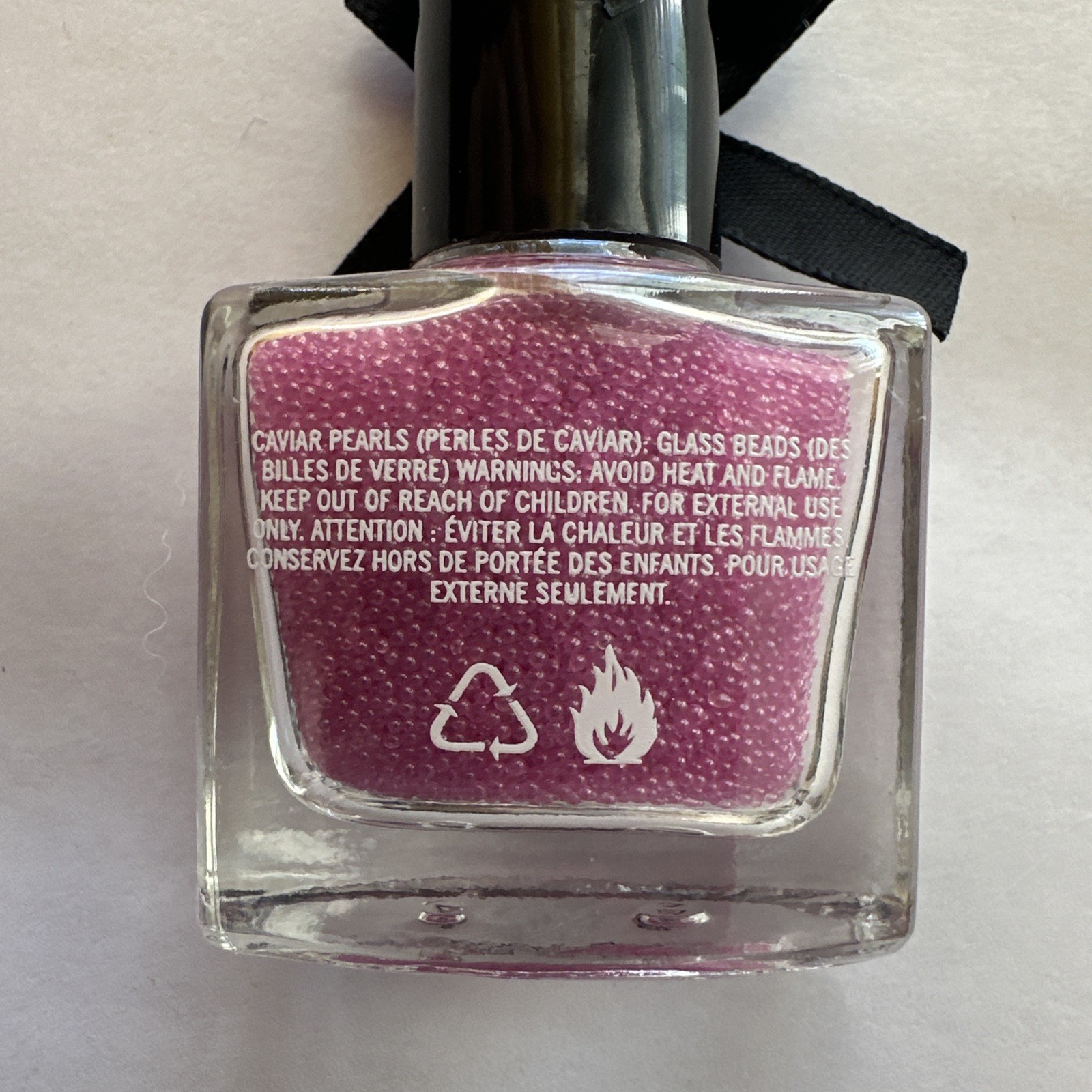 Pink Nail Sprinkles For Caviar Effect. Small Glass Pearls. .45 Oz